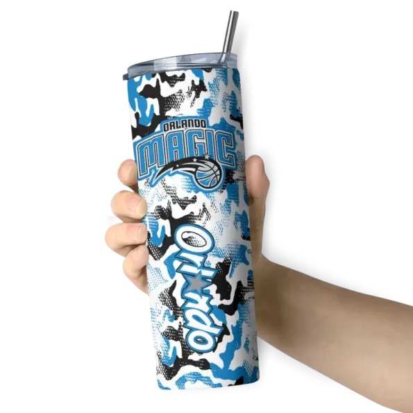 customized orlando magic claw marks blue white skinny tumbler premium grade.webp