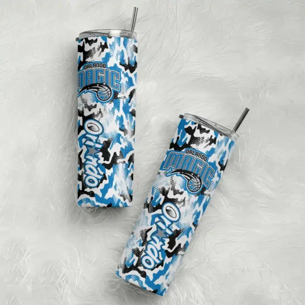 customized orlando magic claw marks blue white skinny tumbler top rated.webp