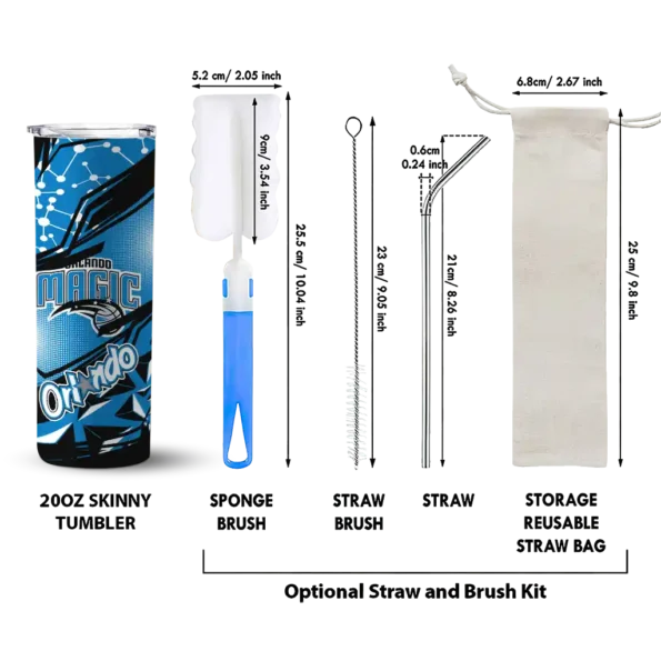 customized orlando magic helmet clash blue skinny tumbler new arrival.webp