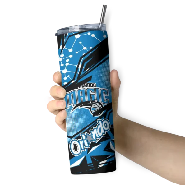customized orlando magic helmet clash blue skinny tumbler premium grade.webp