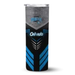 customized orlando magic hexagon honeycomb blue black skinny tumbler best selling 1.webp