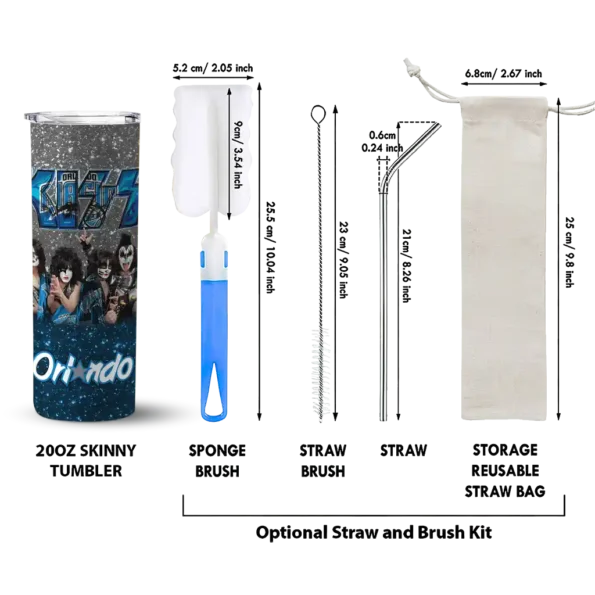 customized orlando magic kiss band black skinny tumbler new arrival.webp
