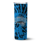 customized orlando magic metallic grid blue skinny tumbler best selling 1.webp