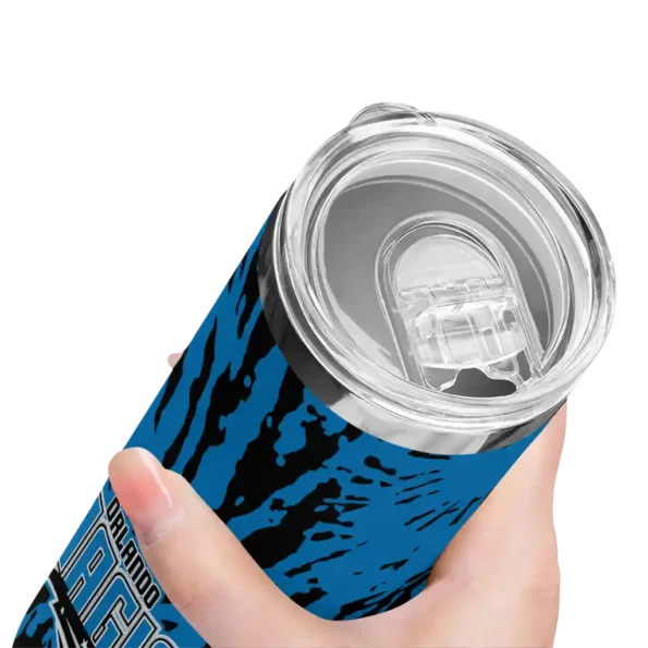 customized orlando magic metallic grid blue skinny tumbler high quality.webp