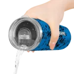 customized orlando magic metallic grid blue skinny tumbler best selling 1.webp