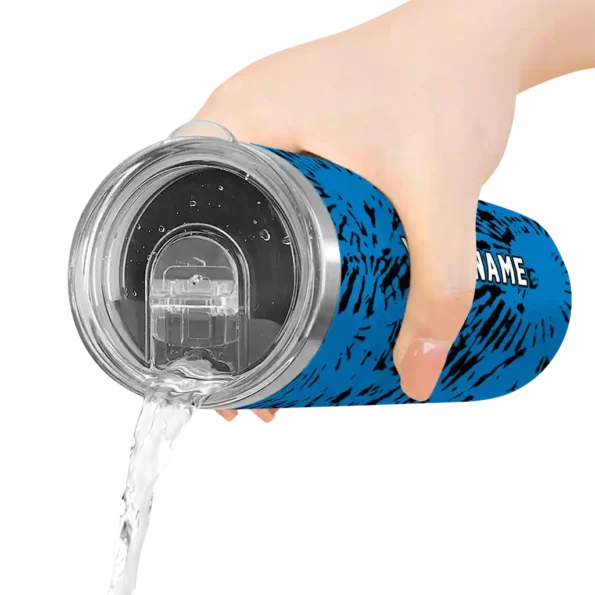 customized orlando magic metallic grid blue skinny tumbler latest model.webp