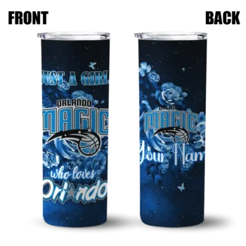 customized orlando magic rose romance blue black skinny tumbler fashion forward.webp