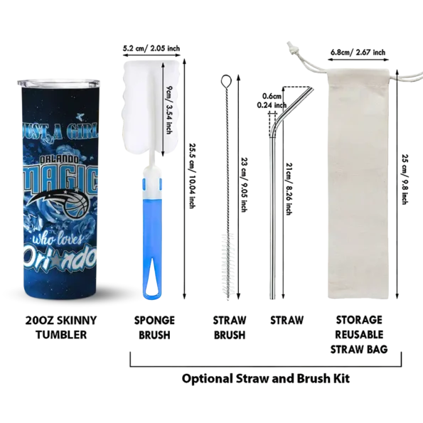 customized orlando magic rose romance blue black skinny tumbler new arrival.webp
