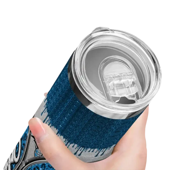 customized orlando magic sparkle drip blue skinny tumbler high quality.webp