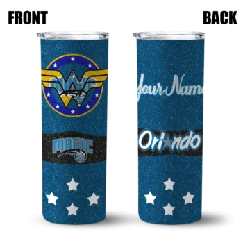 customized orlando magic star cluster blue skinny tumbler fashion forward.webp