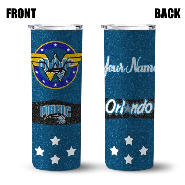 customized orlando magic star cluster blue skinny tumbler fashion forward.webp