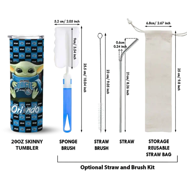 customized orlando magic yoda cozy blue black skinny tumbler new arrival.webp