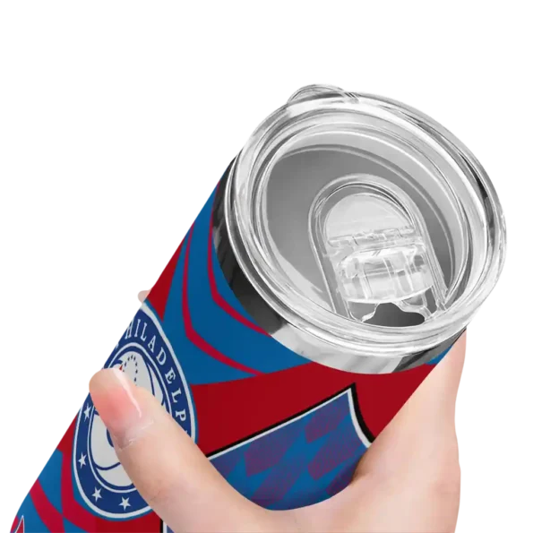 customized philadelphia 76ers camo texture blue skinny tumbler high quality.webp