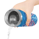 customized philadelphia 76ers monogram burst blue white skinny tumbler best selling 1.webp