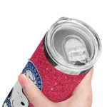 customized philadelphia 76ers snoopy attitude blue skinny tumbler best selling 1.webp
