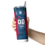 customized philadelphia 76ers stacked diamond blue skinny tumbler best selling 1.webp