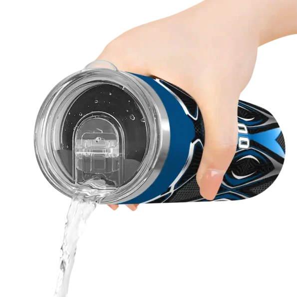 customized philadelphia 76ers superman emblem blue black skinny tumbler latest model.webp