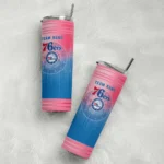 customized philadelphia 76ers swirl texture blue skinny tumbler best selling 1.webp