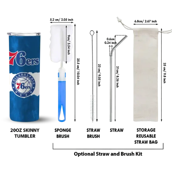 customized philadelphia 76ers torn band blue white skinny tumbler new arrival.webp