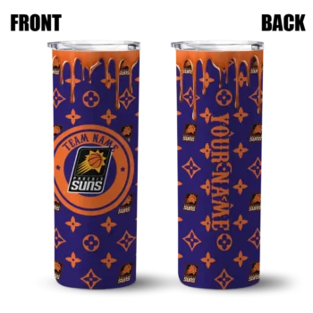 customized phoenix suns camo streak purple skinny tumbler fashion forward.webp
