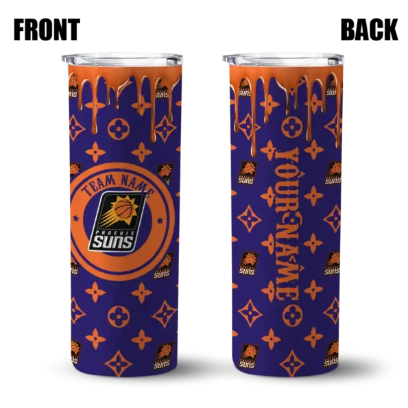 customized phoenix suns camo streak purple skinny tumbler fashion forward.webp