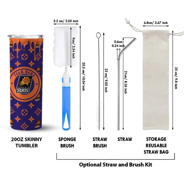 customized phoenix suns camo streak purple skinny tumbler new arrival.webp