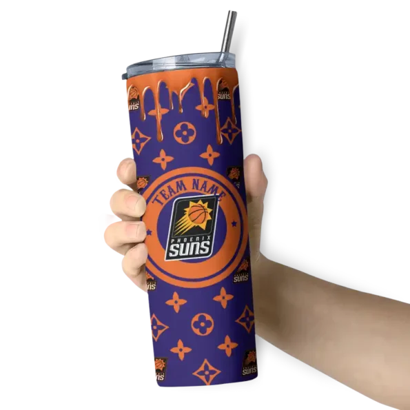 customized phoenix suns camo streak purple skinny tumbler premium grade.webp