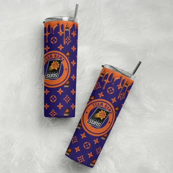 customized phoenix suns camo streak purple skinny tumbler top rated.webp