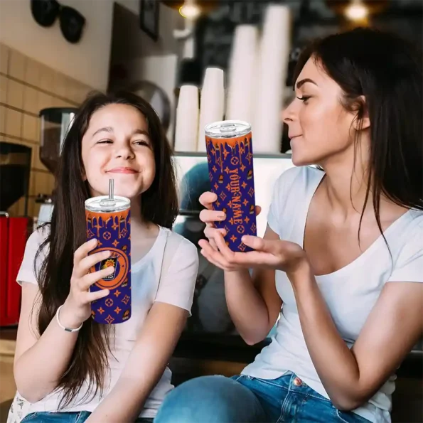 customized phoenix suns camo streak purple skinny tumbler trendy.webp