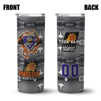 customized phoenix suns chevron v purple gray skinny tumbler fashion forward.webp