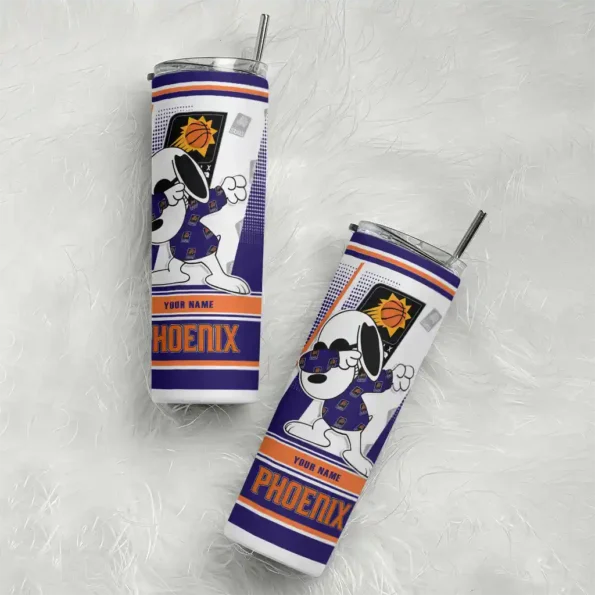 customized phoenix suns snoopy dog purple white skinny tumbler top rated.webp