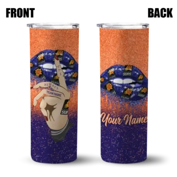 customized phoenix suns sparkle lips purple skinny tumbler fashion forward.webp