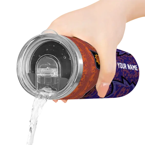 customized phoenix suns spiral burst print purple skinny tumbler latest model.webp