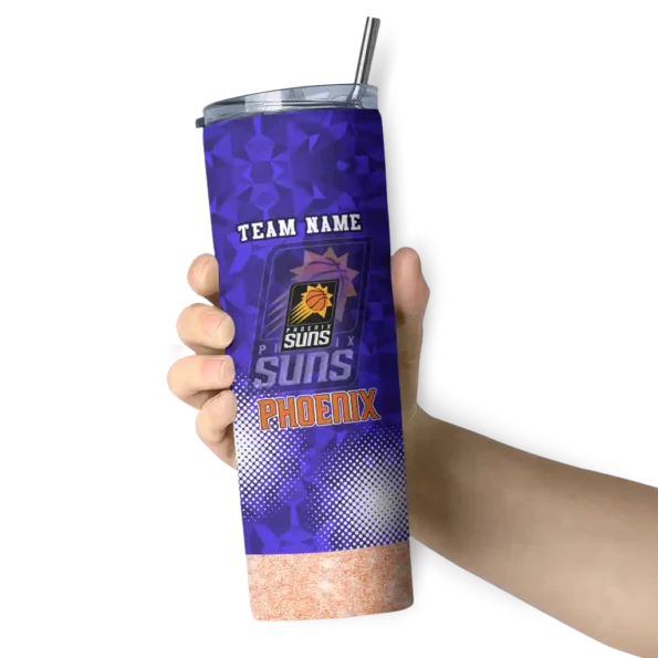 customized phoenix suns starburst tiles purple skinny tumbler premium grade.webp