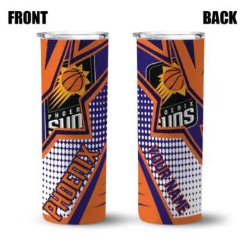 customized phoenix suns web stripes purple white skinny tumbler fashion forward.webp