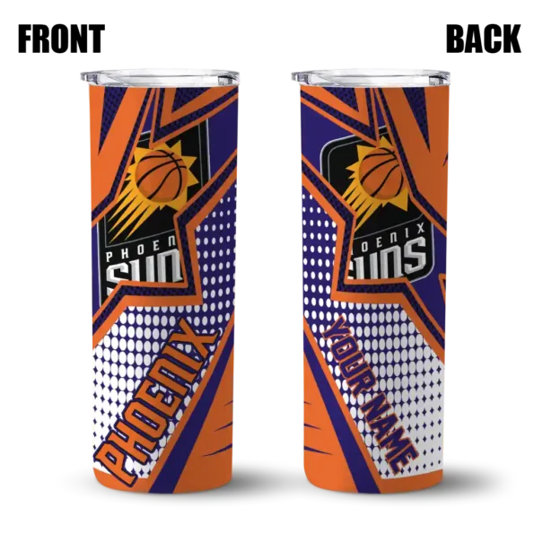 customized phoenix suns web stripes purple white skinny tumbler fashion forward.webp