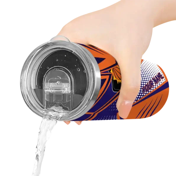customized phoenix suns web stripes purple white skinny tumbler latest model.webp
