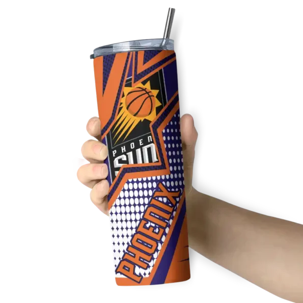 customized phoenix suns web stripes purple white skinny tumbler premium grade.webp