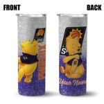customized phoenix suns winnie the pooh purple gray skinny tumbler best selling 1.webp