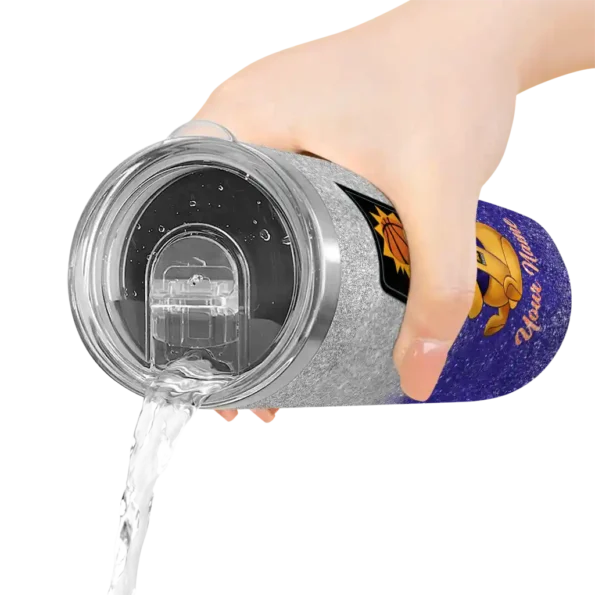 customized phoenix suns winnie the pooh purple gray skinny tumbler latest model.webp