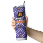 customized phoenix suns zipper leopard purple skinny tumbler best selling 1.webp