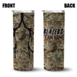 customized portland trail blazers antler flow camo skinny tumbler best selling 1.webp