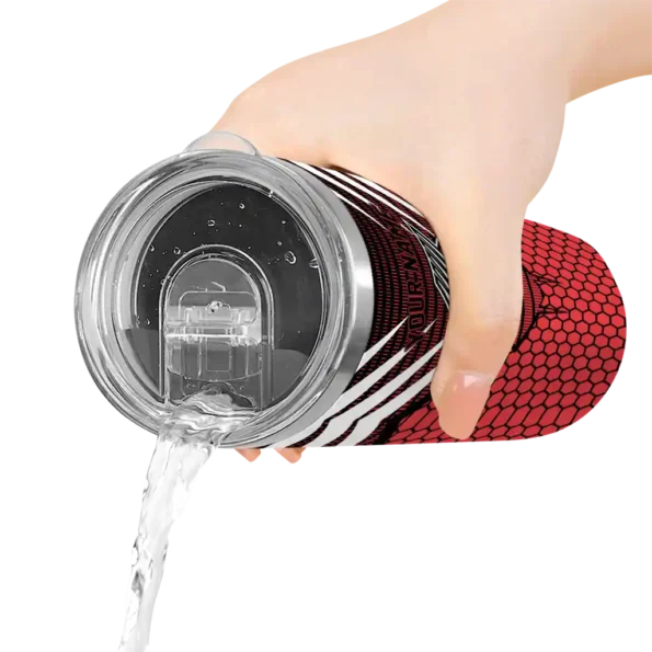 customized portland trail blazers chevron stripes red skinny tumbler latest model.webp