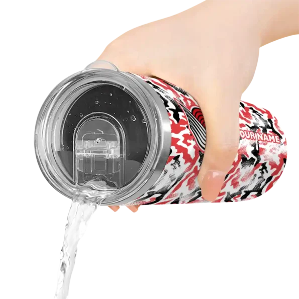 customized portland trail blazers claw marks red white skinny tumbler latest model.webp