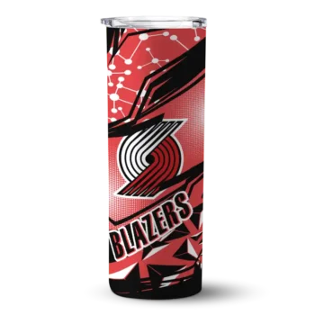 customized portland trail blazers helmet clash red skinny tumbler best selling 1.webp