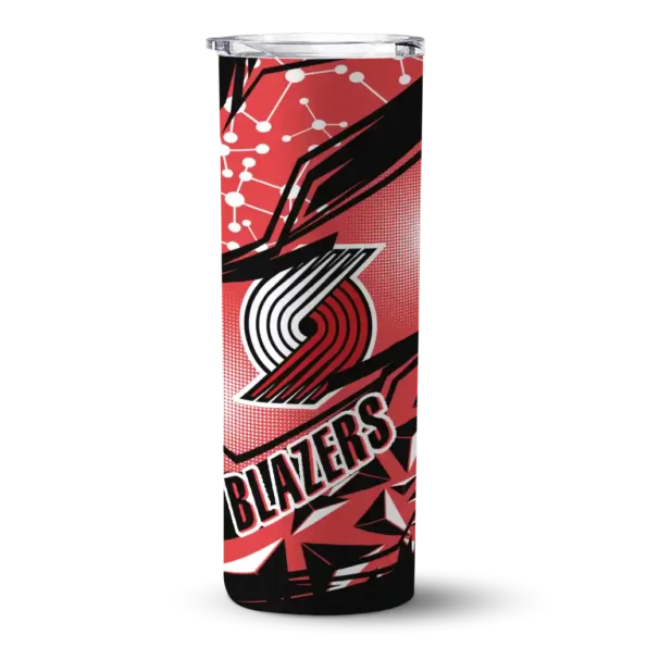 customized portland trail blazers helmet clash red skinny tumbler best selling 1.webp