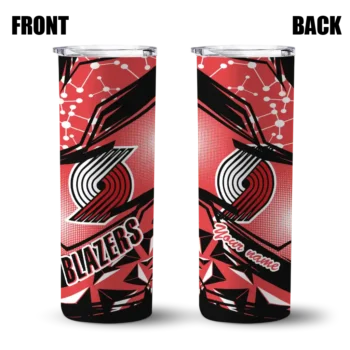 customized portland trail blazers helmet clash red skinny tumbler fashion forward.webp