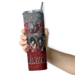 customized portland trail blazers kiss band black skinny tumbler best selling 1.webp