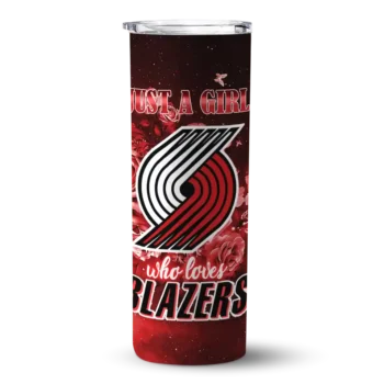 customized portland trail blazers rose romance red black skinny tumbler best selling 1.webp