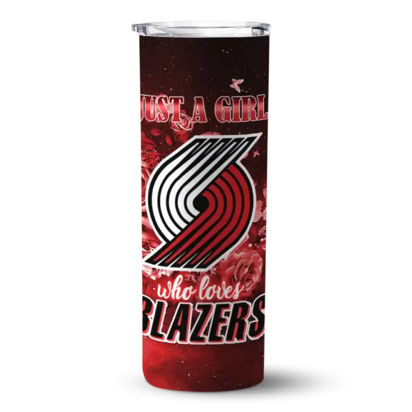 customized portland trail blazers rose romance red black skinny tumbler best selling 1.webp